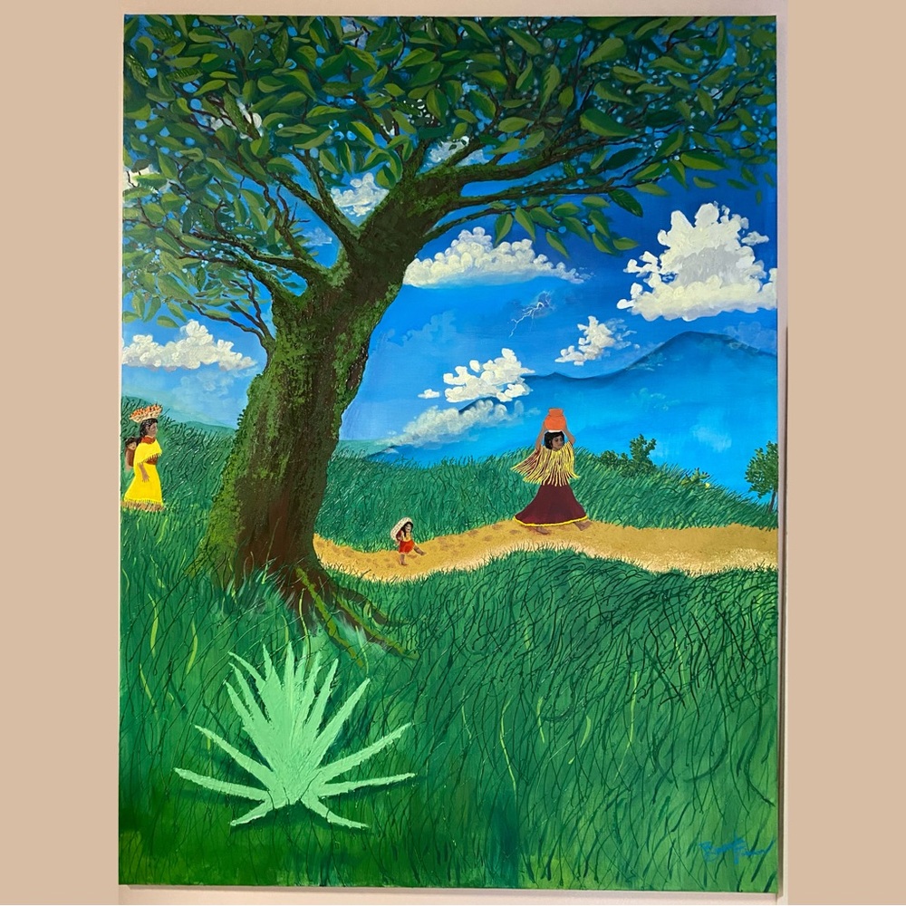 Spanish culture inspired painting one of a kind